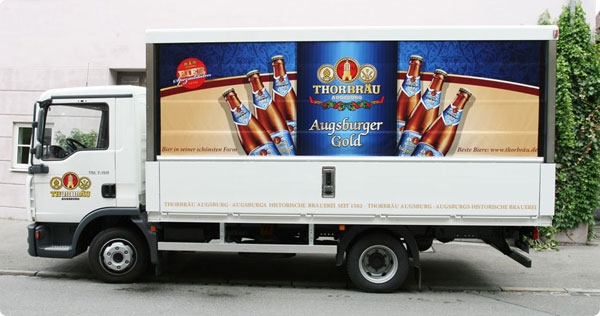 Thorbräu LKW Beschriftung